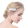 Coiffes Gold Wedding Hair peign ringestone clip-fleur accessoires de mariée faits à la main pour et demoiselle d'honneur