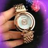 أفضل العلامة التجارية الفاخرة نساء كاملات Crystal Watch Gift بالجملة رومانية No Numeral Scale Quartz Battery Date Clock Work Fashion Sports Wristiats