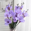 Faux Floral Greenery 5 Branch Orchid Artificial Magnolia Flowers Home Wedding Living Room Table Decoration Photography Prop Plant Bouquet Flower Wall J220906