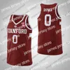 O basquete universitário veste 2020 Stanford Cardinal #11 Jaiden Delaire 3 Tyrell Terry 4 Isaac Brook Brook Robin Lopez preto cinza vermelho homem branco jovem Jersey