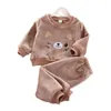 Clothing Sets Bear Children Autumn Winter Toddler Boys Christmas Costume Outfit Kids Jacket Vest Pants Suit Girls Set