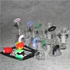 Waterpijpen 14.5mm Gezamenlijke Glazen Waterleidingen Waterpijpen Mini Pijp Waskolf Kom siliconen bong glas asvanger1067722