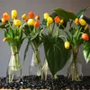 Faux Floral Greenery Luxury Silicone Real Touch Artificial Tulip Flower High Quality Fake Bouquet Home Living Room Table Decor Wedding Window Arrange J220906