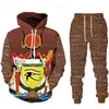 Mens Tracksuits Mens Tracksuit 2 Piece Vintage Hoodie Set Egyptian Mythology Outfit Suit Long Sleeve Comfortable Daily Clothing With Hat 220906