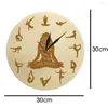 Horloges murales yoga pose en bois horloge fitness décor de maison méditation spirituelle silencieuse non ticulaire watch studio zen art