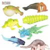 Electric Rc Animals Sea Life Animal TPR 소프트 오징어 복어 갈매기 모델 액션 피겨 어린이를위한 스트레스 감정 교육 장난감 220905