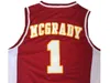 Uomo High School Wildcats Mountzion Tracy 1 McGrady Basketball Competition Top Jersey PORTND Poliestere Regur Fit Gilet sportivo