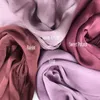 Sciarpe Silk Hijabs in ratina Crinkled Women Women Long Solider Colore semplice 21 220906