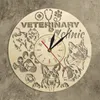 Horloges murales clinique vétérinaire pour animaux de compagnie horloge en bois moderne décor à la maison rustique Animal fait à la main montre cadeaux Art vétérinaire