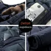 Męskie Parkas Winter Długość Grube polarowa wodoodporna płaszcz z kapturem z kapturem płaszcz marki Fashion Pockets Parka 4658 220905