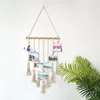 Aufbewahrungsflaschen Makramee-Wandteppich mit Po-Clip Boho handgewebte Wandbehang Wandteppiche Home Wohnzimmer Dekoration