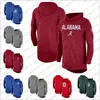 Outdoor Jackets Hoodies Men's NCAA Alabama Crimson Tide 2019 Sideline Long Sleeve Hooded Performance Top Heather Gray Red Siz2844