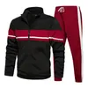 Herren Trainingsanzüge Herren Sets Frühling Herbst Mode Männer Trainingsanzug Freizeitkleidung Mann Langarm Jacke Hosenanzug Streetwear Übergröße Kleidung 220906