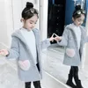 Manteau d'hiver pull coton enfant vêtements vêtements enfant en bas âge enfants décontracté col rabattu laine à carreaux manteaux pour filles vêtements 20220906 E3