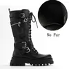 Boots Gigifox бренд дизайн мода Cool Street Punk Goth Kinky Heels Платформа женские мотоциклы черная зимняя женщина обувь
