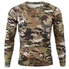 Camisetas de hombre Camiseta de camuflaje de verano Camisetas de manga larga transpirables de secado rápido Hombres Senderismo Camping Ropa de caza Camiseta táctica militar 220906