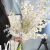 Faux kwiatowa zieleń 100 cm Piękna różowa biała żółta jaśminowa sztuczna dekoracja orchidei z jedwabiu na domowe Walentynki wystrój J220906