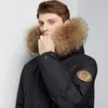 Parkas de plumón para hombre, chaqueta de plumón de pato blanco de invierno para hombre, cálida, de longitud media, con capucha, gruesa, de negocios, de talla grande, para hombre, ropa de herramientas 220906