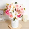 Fuux Floral Greenery Artificial Flower Rose Lily Casamento de outono do Dia dos Namorados Falsa Falsa Planta Flor Wall Arrangement Home Decoration J220906