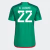 2022 2023 멕시코 축구 유니폼 홈 어웨이 212 22 23 Raul Chicharito Lozano Dos Santos 축구 셔츠 키트 키트 여자 남성 세트 유니폼 팬 플레이어 버전 S-4XL