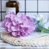 Faux Floral Greenery 5 Pcs Blue Artificial Silk Flowers Hydrangea Heads For Home Decoration Large Background Wall White Fake Flowers Diy Wreath Accessy J220906