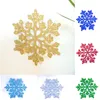 Christmas Decorations 6pcs/3pcs Plastic Glitter Snowflakes Crafts Tree Pendant Home Ornament Festival Party