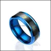 Band Rings Smart Sensor Body Temperature Ring Stainless Steel Fashion Display Real-Time Temperatures Test Finger Rings D Yzedibleshop Dhsk0