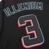 야구 DJ Illenium Jersey Singer 3# White Black All Stitched Fashion 버전 Diamond Edition Mens Youth Baseball Jerseys Fast