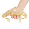 Pannband kristalldrottning kronor och tiaror med kam pannband för kvinnor flickor prinsessor hår tillbehör bröllop födelsedag hal mjfashion amiko