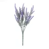 Faux blommig grönare provence lavendel konstgjord blomma högkvalitativ blomma hem dekoration korn dekoration falsk växt silkblomma j220906