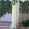Faux Floral Greenery Douhua Wall Hanging Rattan Simulation Wisteria Flower Ceiling Wedding Decoration Strip Artificial Plant Home Placement J220906