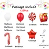 Altre forniture per feste festive Decorazioni natalizie Kit ghirlanda di palloncini Arco Scatola bianca rossa Caramelle Stampella Palloncini stella Festa Anno Compleanno Decorazioni natalizie 220905