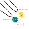 Pendentif Colliers 1pc 20mm Dount Forme Bouteille Collier avec diffuseur Trou Murano Verre Huile Essentielle Bijoux