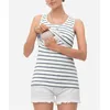 Sleep Lounge Maternity Tank Top Women Pregnant Nursing Sleeveless Soli J220823