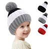 Sıcak Bebek Kış Şapkaları Çocuklar İçin Çocuklar Örme Çocuk Kap şapka Casquette