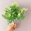 Faux blommig grönare adzuki bönor grön växt simulering växt acacia artificiell blomma liten frukt hand blomstycke j220906