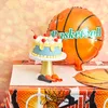 Ballons de fête L Décorations de basket-ball Nappe en plastique Table Er Feuille d'aluminium Thème sportif en latex pour anniversaire Sports Suppli Mxhome Amzjb