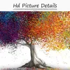 Canvas Painting Abstract Colorful Trees Modern Nordic Plant Posters And Prints Wall Art Picture For Living Room Home Decoration