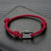 Bedelarmbanden mkendn mode mannen vrouwen zwarte messing mini u lock clasp met schroefstaaf verstelbare nautische touw zeil sieraden voor paar