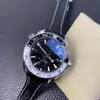 VS factory Men's watch 8906 movement 43.5MM Black and white ceramic ring Leather strap Sapphire crystal glass waterproof