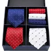 Papillon Scatola regalo da uomo europea e americana Cravatta Set combinato di asciugamani quadrati a righe da lavoro formale