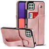 PU Leather Wallet Card Slot Back Cases Wrist Strap Belt Band Rubber Bumper Protective Shockproof For Samsung S20 Plus S21 FE S22 Ultra A22 A32 A52 A72 A82 A13 A33 A53 A73