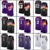 Devin Booker 1 Baseball Jerseys Chris Paul Steve Nash Charles Barkley DeAndre Ayton 34 3 13 Sun Shirt Jersey