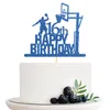 Andra festliga festförsörjningar l Happy Birthday Basketball Cake Topper Game Day Dessert Glitter Boys Stars Sport Decoration Dr Mjbag AM6DV