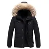 Herren Daunenparkas Winter Warme Männer Daunenjacke Winddicht Wasserdicht Mit Kapuze Pelzkragen Mantel Männer Jacke Mode Lässig Hochwertige Daunenjacken Männer 220906