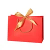 Emballage cadeau Joli sac cadeau rose Boîte cadeau en or pour pyjamas Vêtements Livres Perruque Emballage de bijoux Poignée Boîte en papier Sacs Sac cadeau en papier kraft 220913