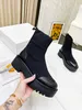 Designer Autumn Winter Boots Brand Fashion Women Boot Black Multi-Style Thick Sole Ankle Buckle Lace-Up Flats slip-on Street All-Match läderskor