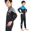 Damen-Badebekleidung, 2,5 mm Neopren-Neoprenanzug für Kinder, modisch, einteilig, Reißverschluss vorne, warm, Sonnenschutz, Schwimmen, Schnorcheln, Tauchen, Surfen