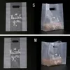 Geschenkverpackung 50 Stück Dankeschön-Plastiktüten Einkaufsverpackungsbeutel mit Griff Weihnachten Hochzeitsfestbevorzugung Schmuck Kleidung Verpackungsbeutel 220906