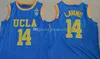 WSKT يرتدي NCAA College UCLA Bruins كرة السلة Jersey Russell Westbrook Lonzo Ball Zach Lavine Miller Bill Walton Kevin Loveed Blue